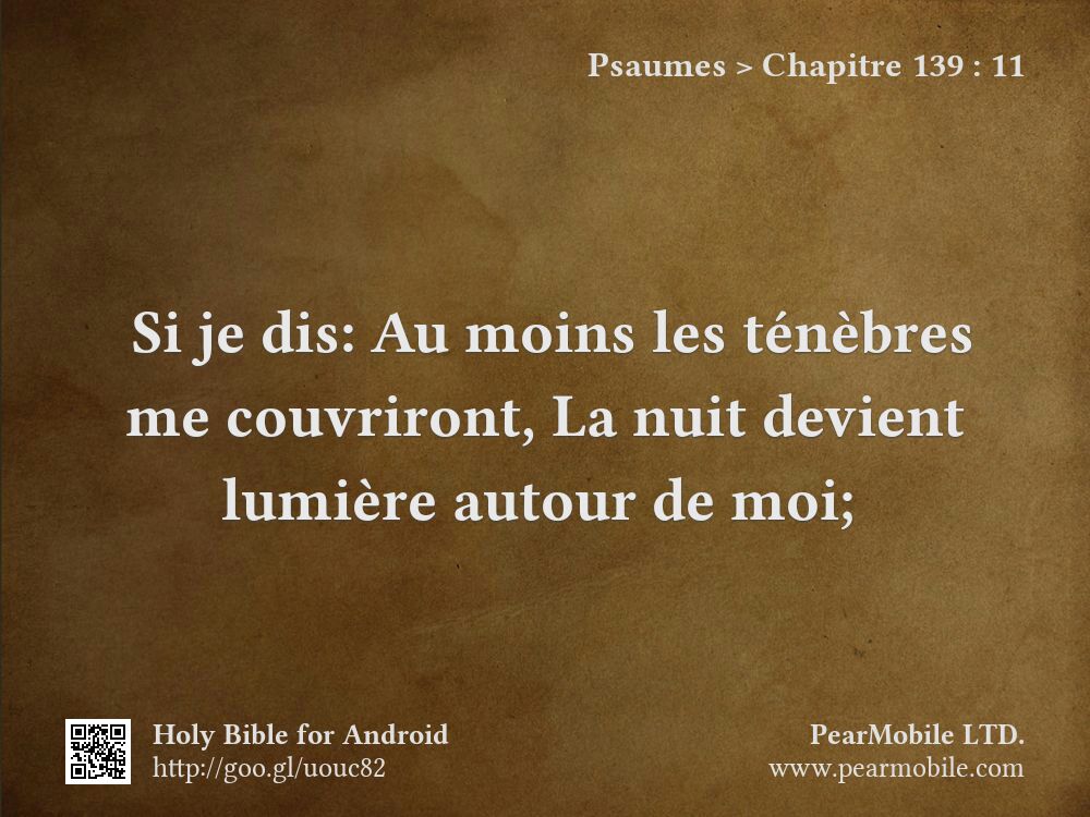 Psaumes, Chapitre 139:11